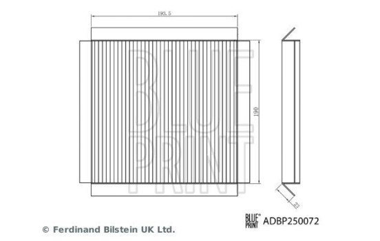 kabinluftfilter ADBP250072 Blue Print