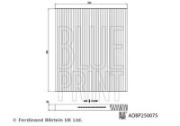 kabinluftfilter ADBP250075 Blue Print