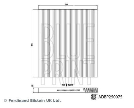kabinluftfilter ADBP250075 Blue Print