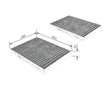 Filter, kupéventilation R2428 Bosch, bild 5