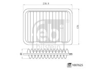 Luftfilter 1007625 FEBI