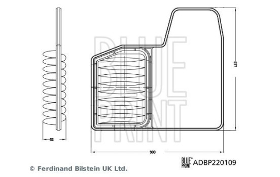 Luftfilter ADBP220109 Blue Print, bild 3