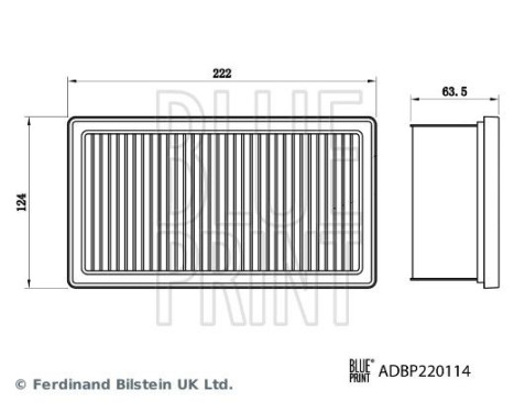luftfilter ADBP220114 Blue Print, bild 3