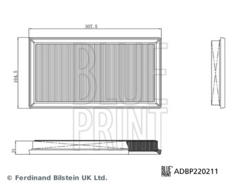 Luftfilter ADBP220211 Blue Print