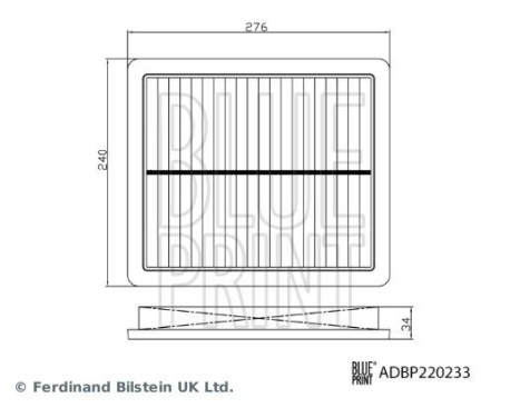 Luftfilter ADBP220233 Blue Print