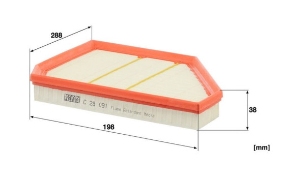 Luftfilter C 28 091 MANN-FILTER, bild 2