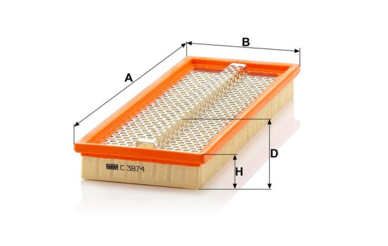 Luftfilter C 3874 MANN-FILTER, bild 3