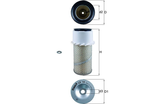 Luftfilter LX 14 Mahle