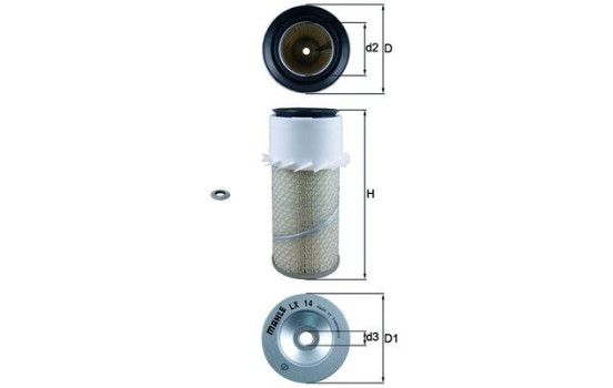 Luftfilter LX 14 Mahle, bild 2