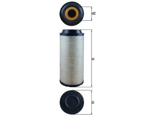 Luftfilter LX 1687 Mahle, bild 2