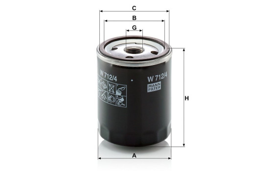 Filter, drifthydraulik W 712/4 Mann, bild 3