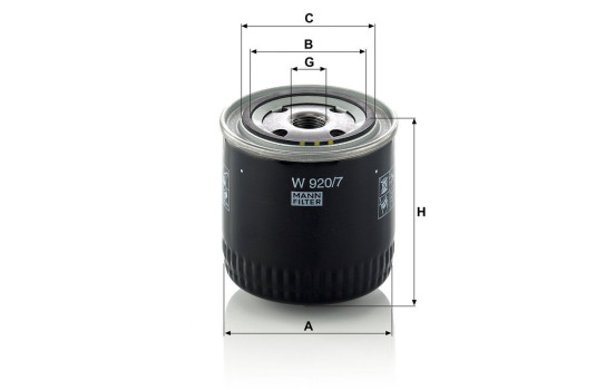 Filter, drifthydraulik W 920/7 Mann, bild 3