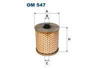 Filter, hydraulik OM 547 Filtron