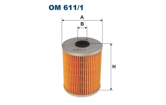 Filter, hydraulik OM 611/1 Filtron