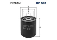 Filter, hydraulik OP 581 Filtron