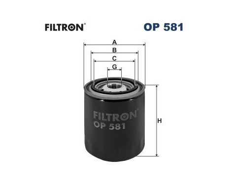 Filter, hydraulik OP 581 Filtron