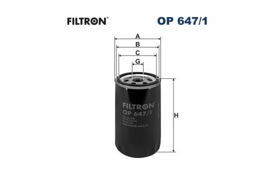 Filter, hydraulik OP 647/1 Filtron