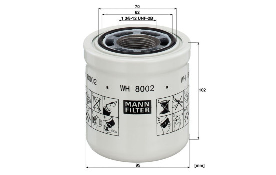 Filter, hydraulik WH 8002 MANN-FILTER, bild 2