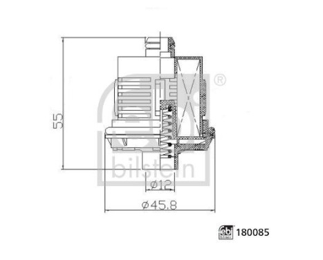 hydraulfilter för Haldex-koppling, med lock 180085 FEBI