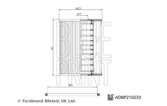 oljefilter ADBP210233 Blue Print