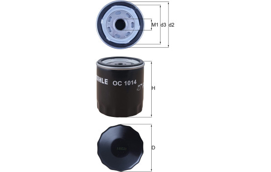 Oljefilter OC 1014 Mahle