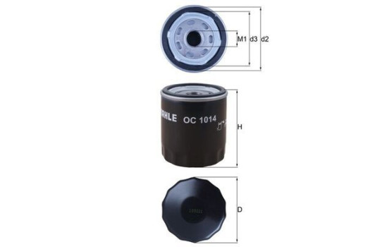 Oljefilter OC 1014 Mahle, bild 2