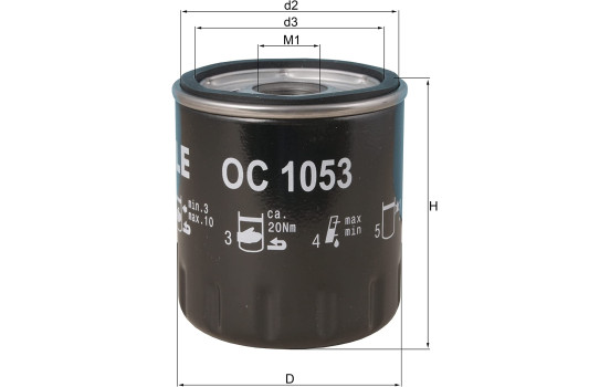 Oljefilter OC 1053 Mahle