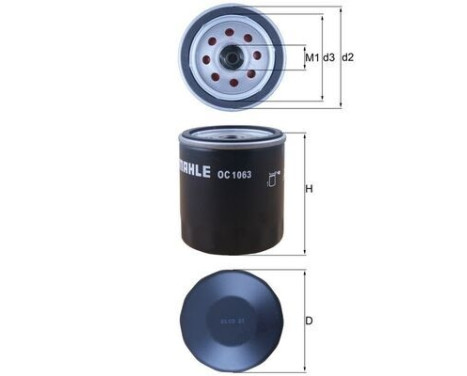 Oljefilter OC 1063 Mahle, bild 2