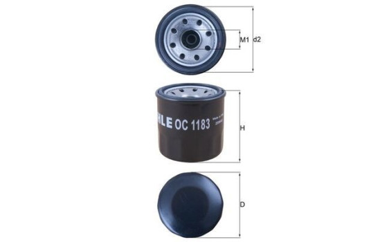 Oljefilter OC 1183 Mahle, bild 2
