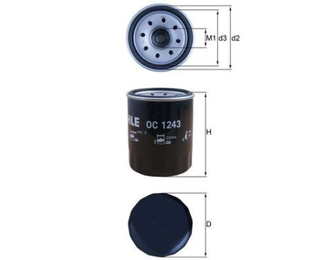 Oljefilter OC 1243 Mahle, bild 2