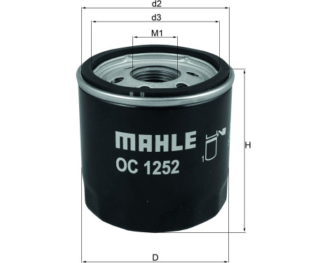 Oljefilter OC 1252 Mahle