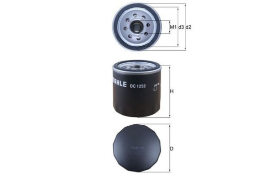 Oljefilter OC 1252 Mahle, bild 2