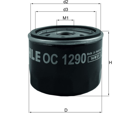 Oljefilter OC 1290 Mahle