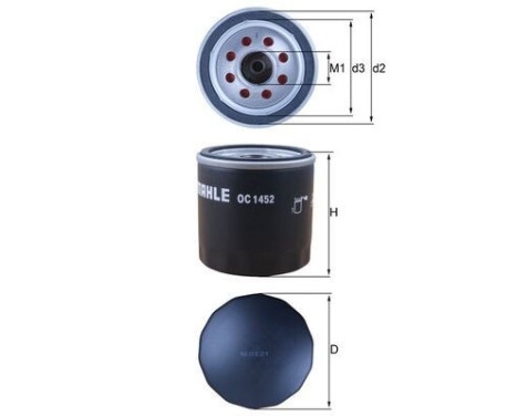 oljefilter OC 1452 Mahle, bild 2