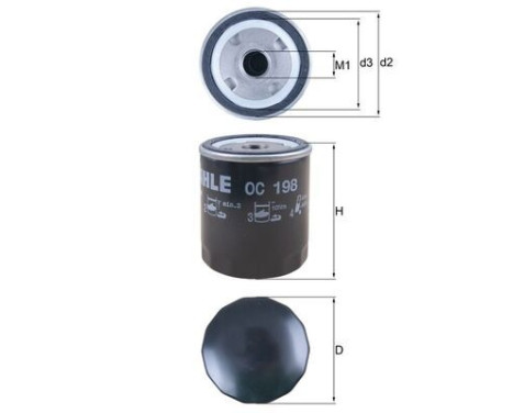 Oljefilter OC 198 Mahle, bild 2