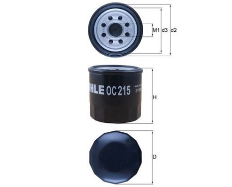 Oljefilter OC 215 Mahle, bild 4