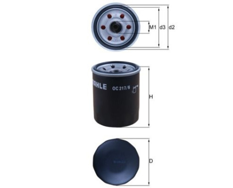 Oljefilter OC 217/6 Mahle, bild 2