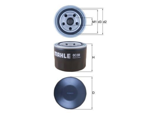 Oljefilter OC 230 Mahle, bild 2