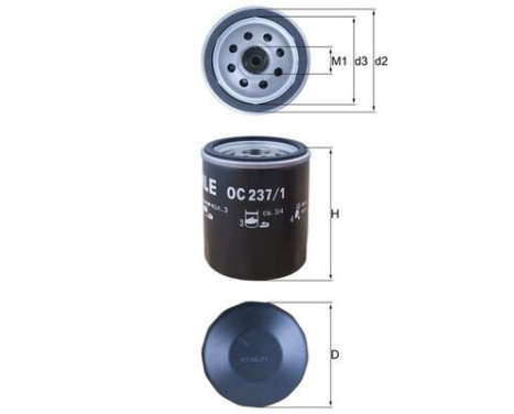 Oljefilter OC 237/1 Mahle, bild 4