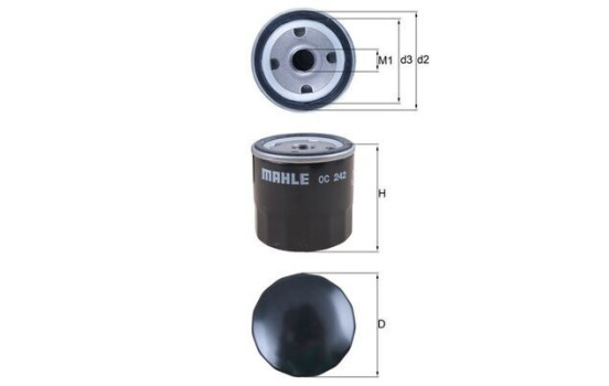 Oljefilter OC 242 Mahle, bild 2
