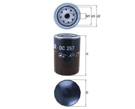 Oljefilter OC 257 Mahle, bild 2
