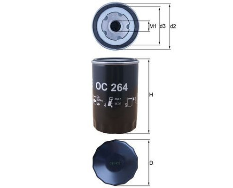 Oljefilter OC 264 Mahle, bild 3