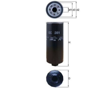 Oljefilter OC 281 Mahle, bild 4