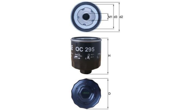 Oljefilter OC 295 Mahle, bild 2