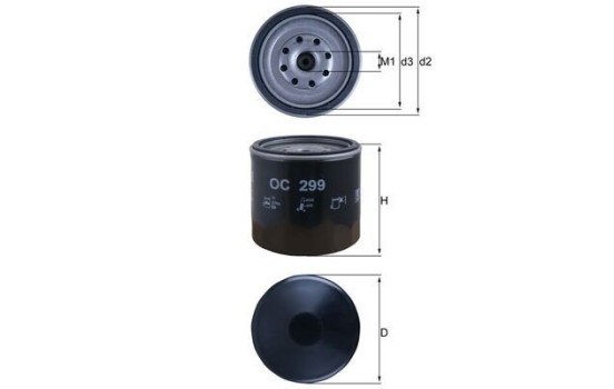 Oljefilter OC 299 Mahle, bild 2