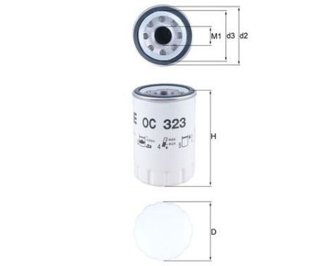 Oljefilter OC 323 Mahle, bild 3