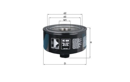 Oljefilter OC 404 Mahle, bild 2