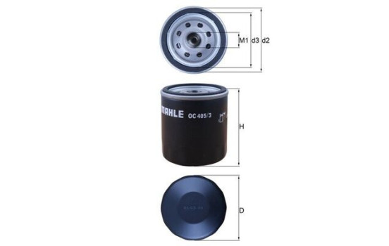 Oljefilter OC 405/3 Mahle, bild 4