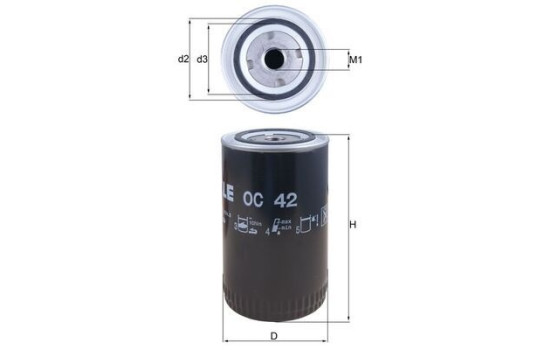 Oljefilter OC 42 Mahle, bild 4