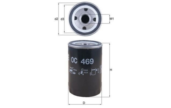 Oljefilter OC 469 Mahle, bild 3